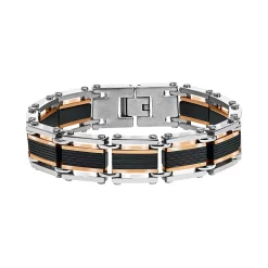 AXL Men's Tri-Tone Stainless Steel Bracelet
