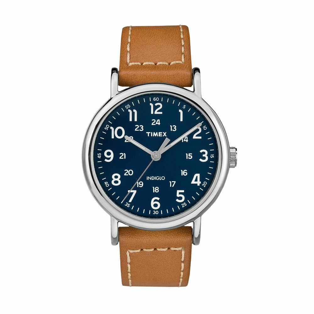 Timex® Unisex Weekender Leather Watch - TW2R42500JT