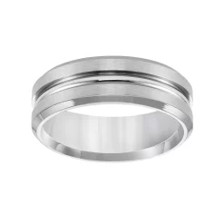 AXL Stainless Steel Groove Men's Wedding Band
