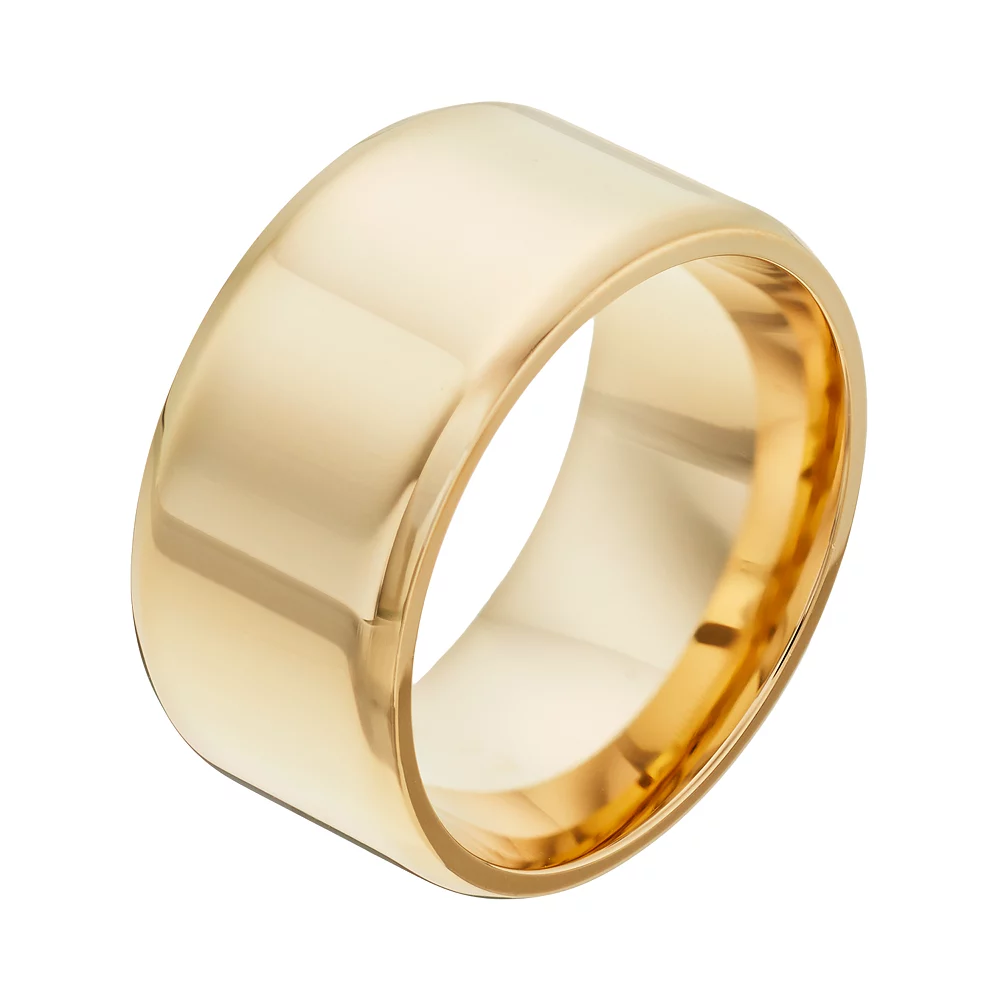 AXL 14k Gold-Over-Stainless Steel Men's Wedding Band - Image 2