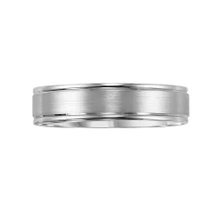 AXL 10k White Gold Satin Finish Men's Wedding Band
