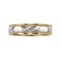 AXL 10k Gold Two Tone Men's Wedding Band