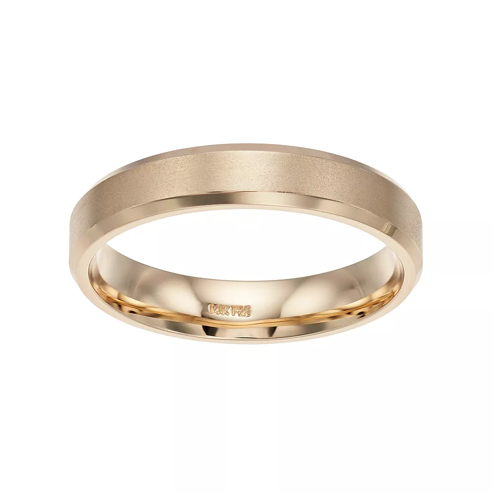 Men's AXL 14k Gold Brushed Wedding Band