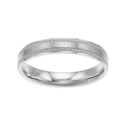 Men's AXL 14k White Gold Rope Wedding Band