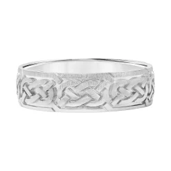 Men's AXL 14k White Gold Knot Wedding Band
