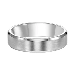 Men's AXL 14k White Gold Brushed Wedding Band