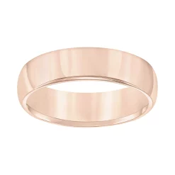 AXL Men's Rose Gold Tone Tungsten Carbide 6 mm Domed Wedding Band