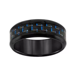 AXL Black Titanium with Carbon Inlay Men's Wedding Band