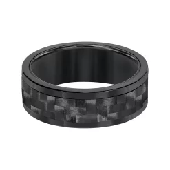 AXL Black Tungsten with Carbon Inlay Men's Wedding Band