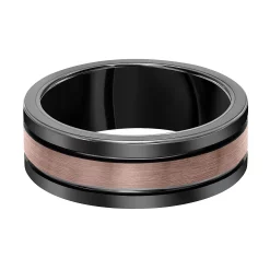 AXL Black and Brown Tungsten Men's Wedding Band