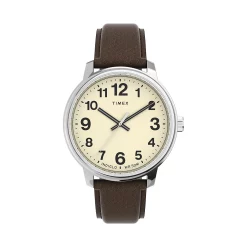 Timex® Easy Reader® 43 MM Men's Bold Leather Strap Watch - TW2V21300JT