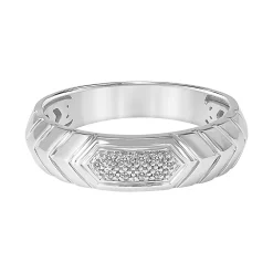 AXL 10k White Gold Diamond-Accent Men's Wedding Band