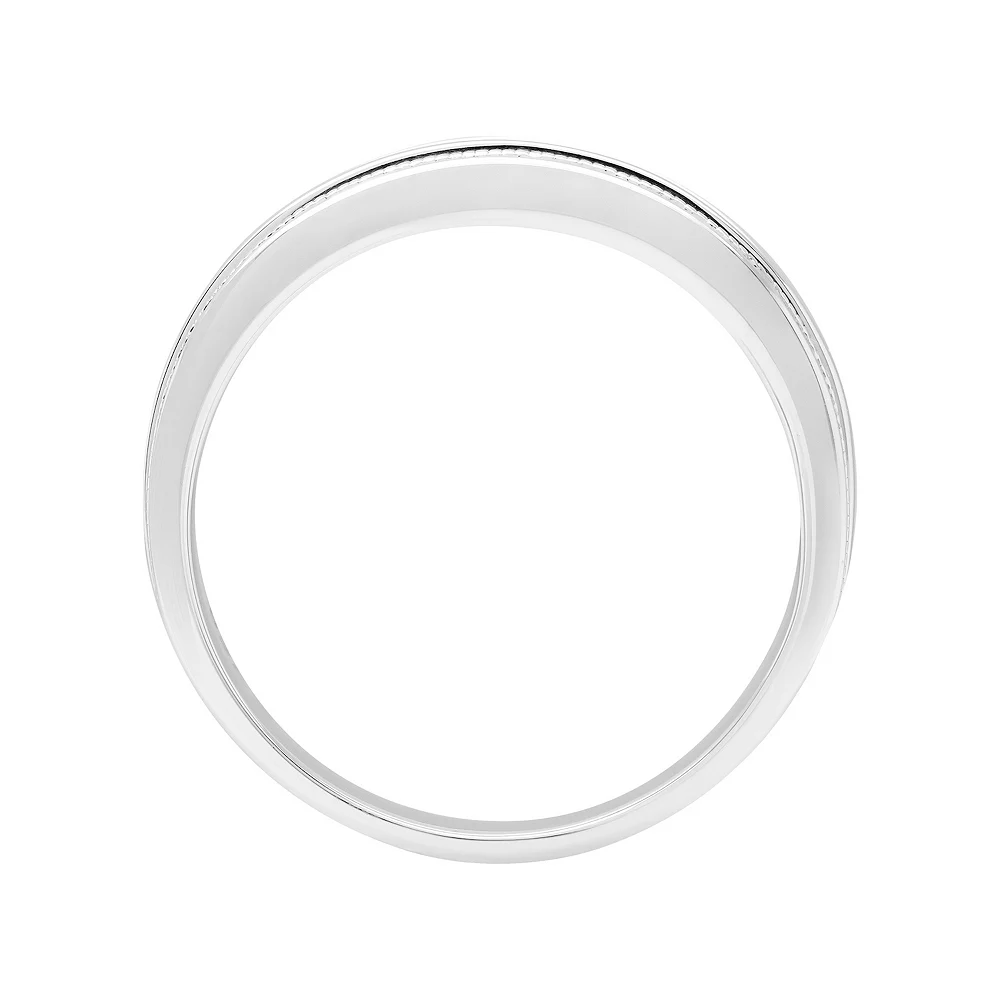 Men's AXL Sterling Silver Lab-Created Moissanite 5-Stone Ring - Image 4